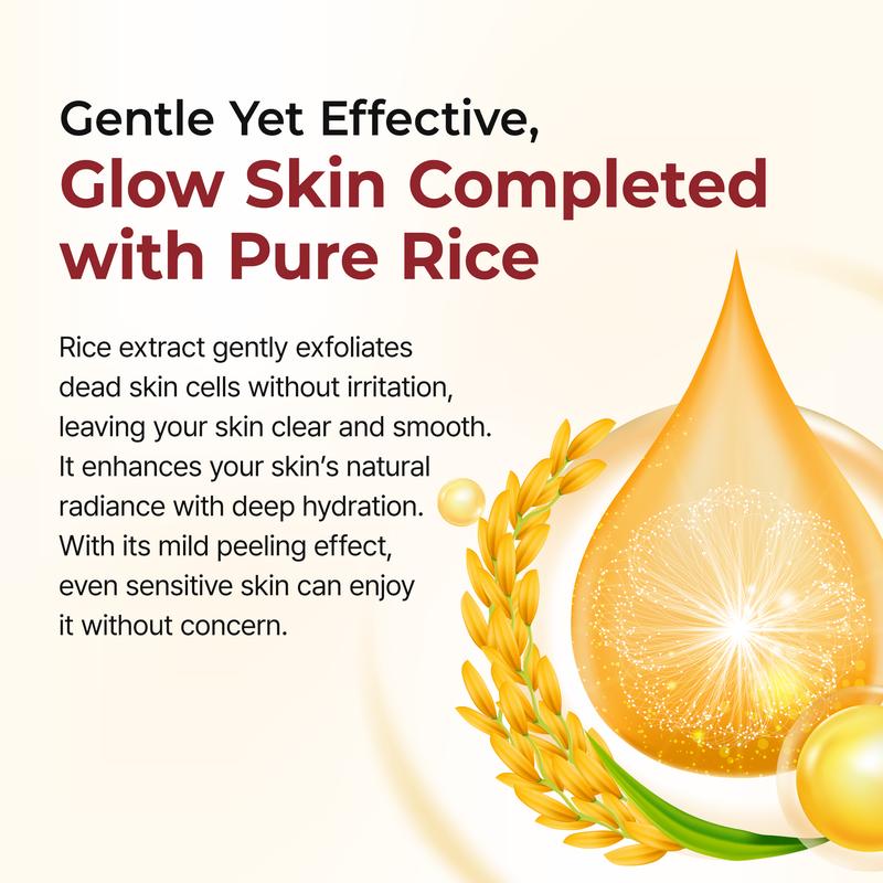 Glow Rice Ampoule Duo – Black & White Rice Exfoliating Serum for Softer, Clearer Skin