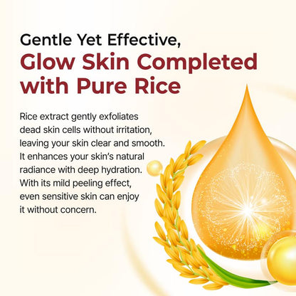 Glow Rice Ampoule Duo – Black & White Rice Exfoliating Serum for Softer, Clearer Skin