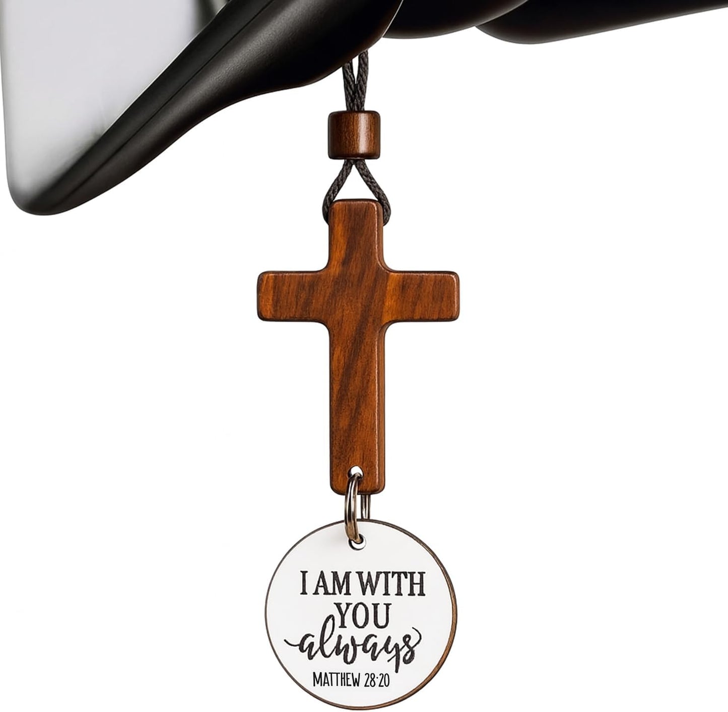 Bible Verse Car Rearview Hanging Cross Ornament With NFC