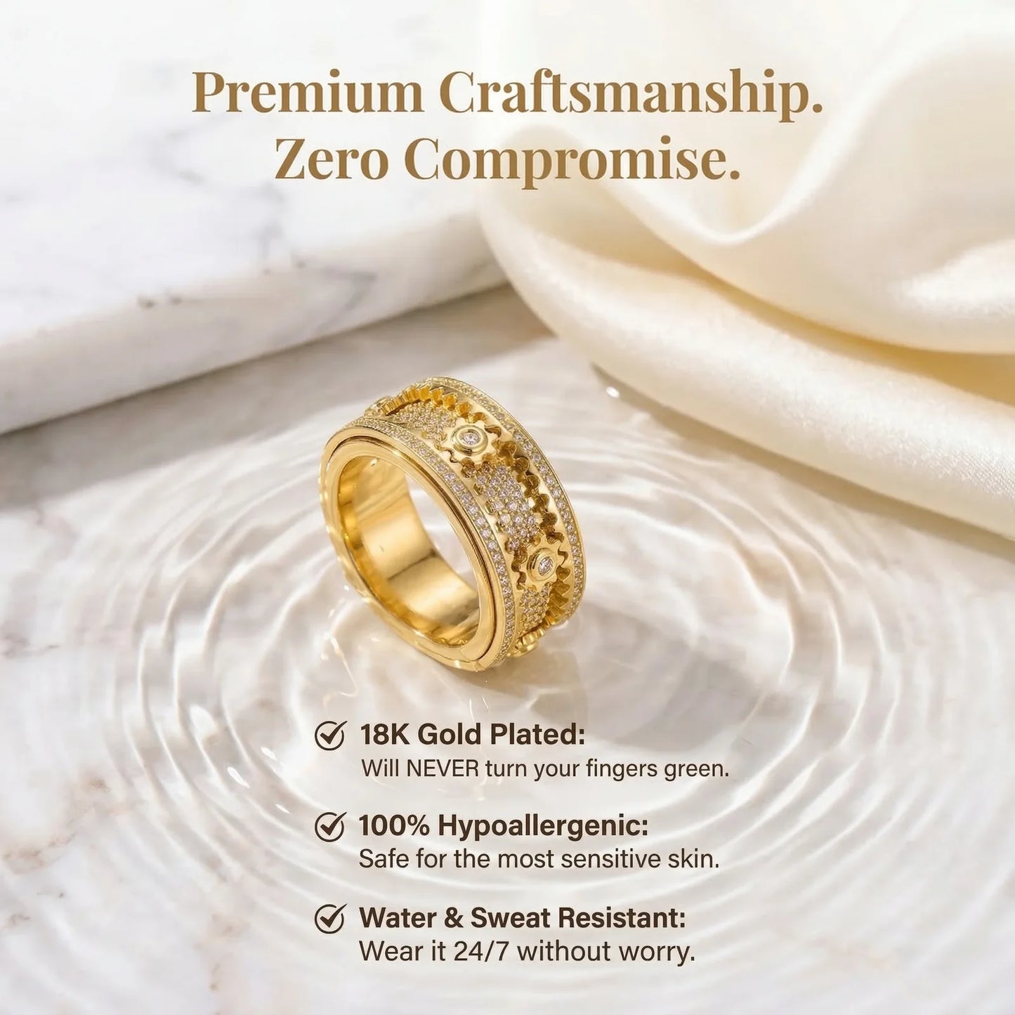 Mindfulness Spinning Ring – Relieve Stress with a Handmade 3D Fidget Band