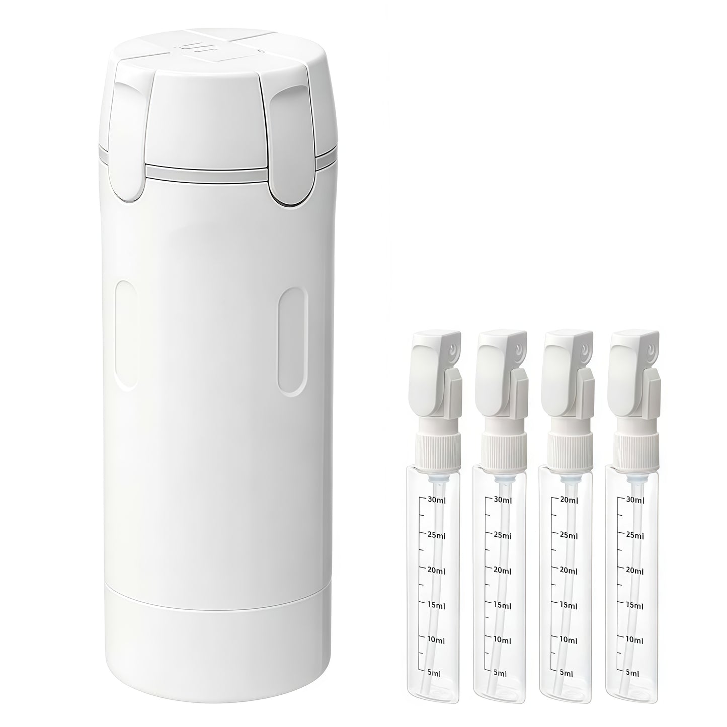 4-in-1 Portable Travel Dispenser Bottle | Compact Refillable Cosmetic & Shampoo Storage for On-the-Go