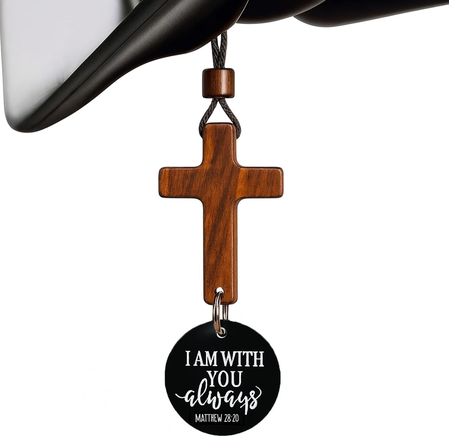 Bible Verse Car Rearview Hanging Cross Ornament With NFC