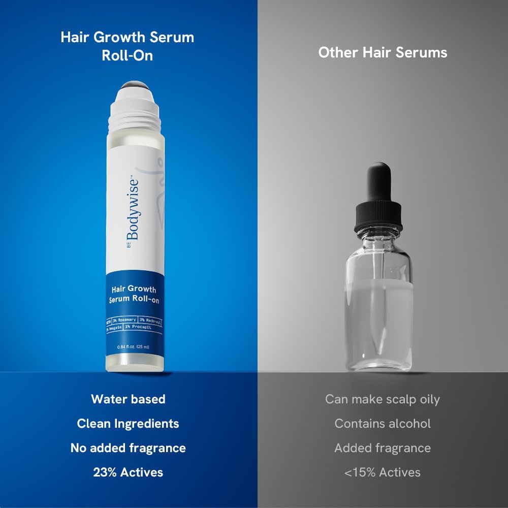 Siero roll-on per la crescita dei capelli al rosmarino Be Bodywise 50 ml
