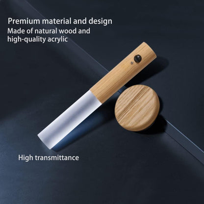 Wooden Magnetic Motion Sensor Night Light, Rechargeable LED Wall Lamp