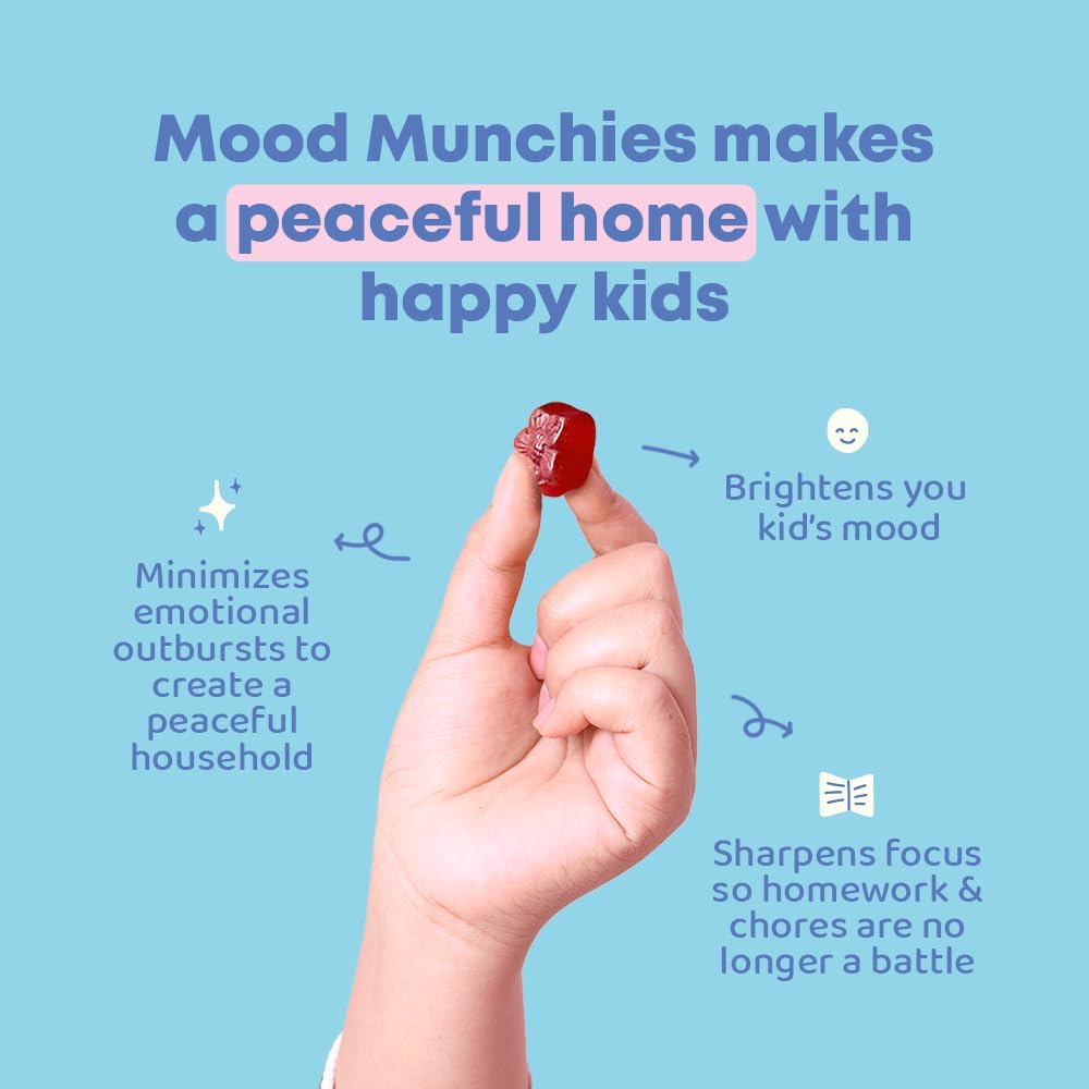 JoySpring, Mood Munchies Gummies, Natural Berries, 60 Gummies