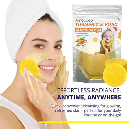 5PCS Turmeric Cleansing Exfoliating Pads & 100PCS Comfort Cleanser Set