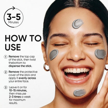 2PCS Clay Stick Mask Set – Deep Pore Cleansing, Oil Control & Brightening | Mugwort Clarifying + Volcano Detox
