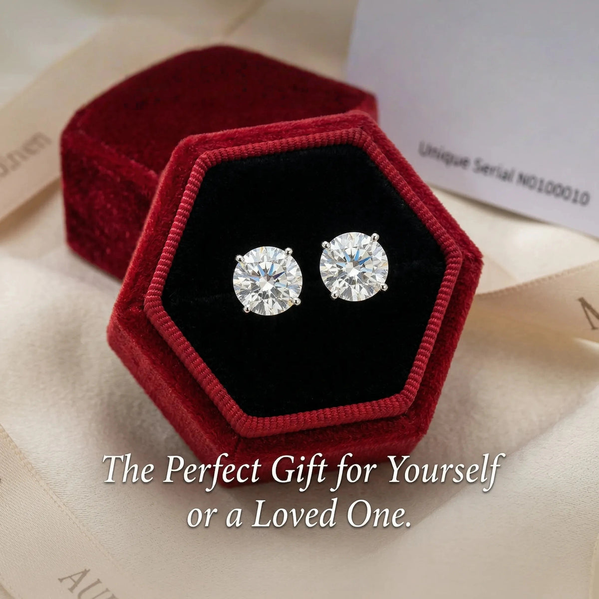 Classic Four Prong Lab Grown Round Diamond Studs