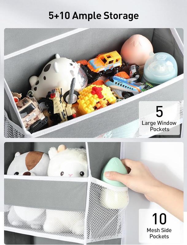 Over-the-Door 5-Tier Hanging Organizer with 10 Side Pockets
