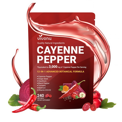 Cayenne bors lágyzselatin kapszula, lábvéna támogatására, 240 lágyzselatin /1 zacskó