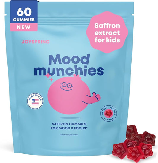 JoySpring, Mood Munchies Gummies, Natural Berries, 60 Gummies