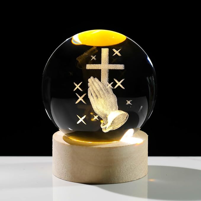 3D Crystal Jesus Night Light
