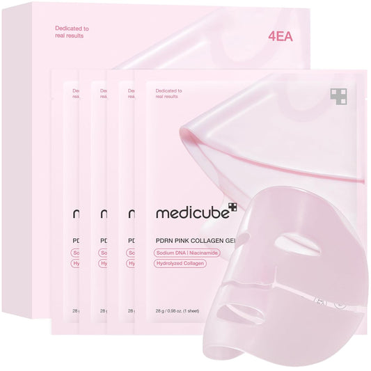 medicube Jelly Gel Mask with Salmon DNA PDRN & Pink Collagen, 4ea