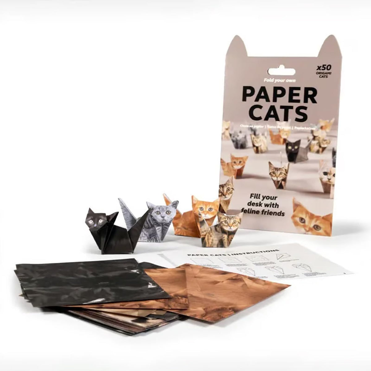 Modelli 3D di cani e gatti in carta: regali artistici di animali in origami realizzati a mano