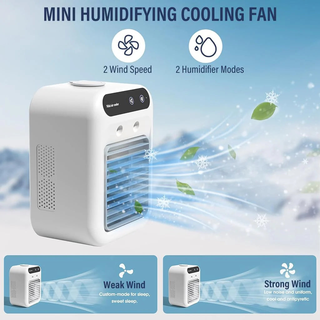Portable Mini Air Cooler for Bedroom, Office & Camping