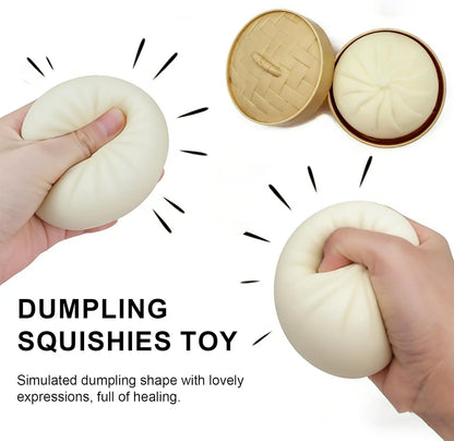 Mega Rainbow Dumplings Cute Fidget Toy, Soft Squeeze Stress Anxiety Relief Decompression Dough