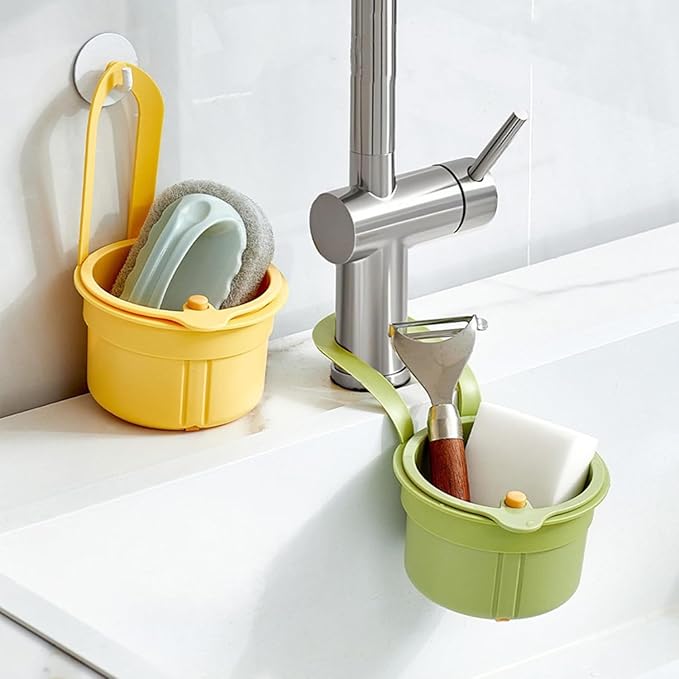 Multifunctional hanging sink drain basket