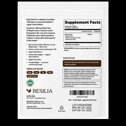 Resilia Ethiopian Black Seed Oil