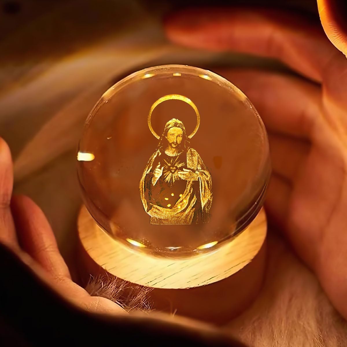 3D Crystal Jesus Night Light