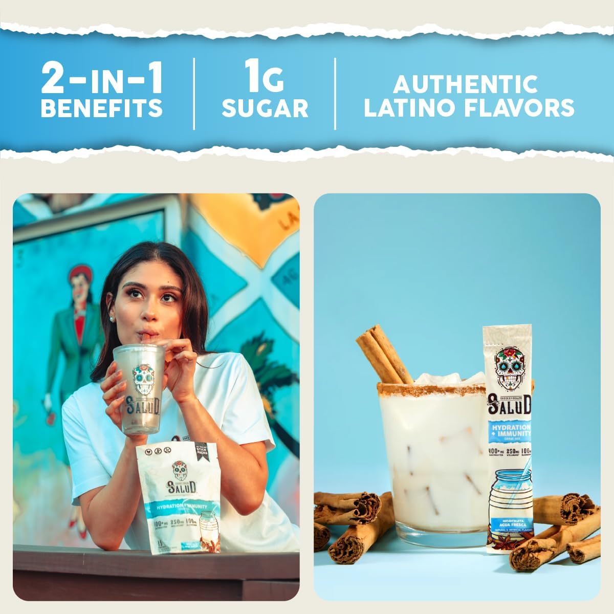 Salud 2-in-1 Hydration Packets + Immunity Electrolytes Powder