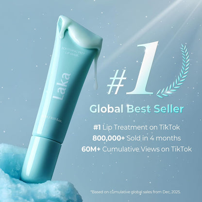 Laka Cooling Peel-Off Lip Mask, Gentle Soothing Exfoliator, Hygienic Daily Lip Care, K-Beauty, 0.33 fl.oz