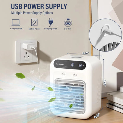 Portable Mini Air Cooler for Bedroom, Office & Camping