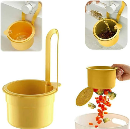 Multifunctional hanging sink drain basket