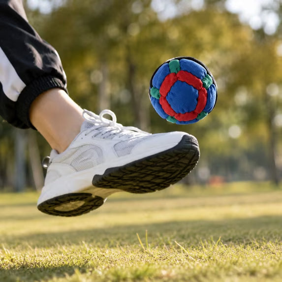 Classic Footbag 3 Pack with Pouch, Unique, Footbag Set with Signature Carry Bag