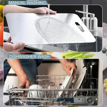 Stainless Steel Cutting Board Durability, Double Sided 304Stainless Non StickChopping Cutting Board,(Thinand Light Cutting Board 11.02in x15.35in)Lightweight