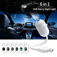Dual-Mode Starry Night Light + 6 Projection Slides
