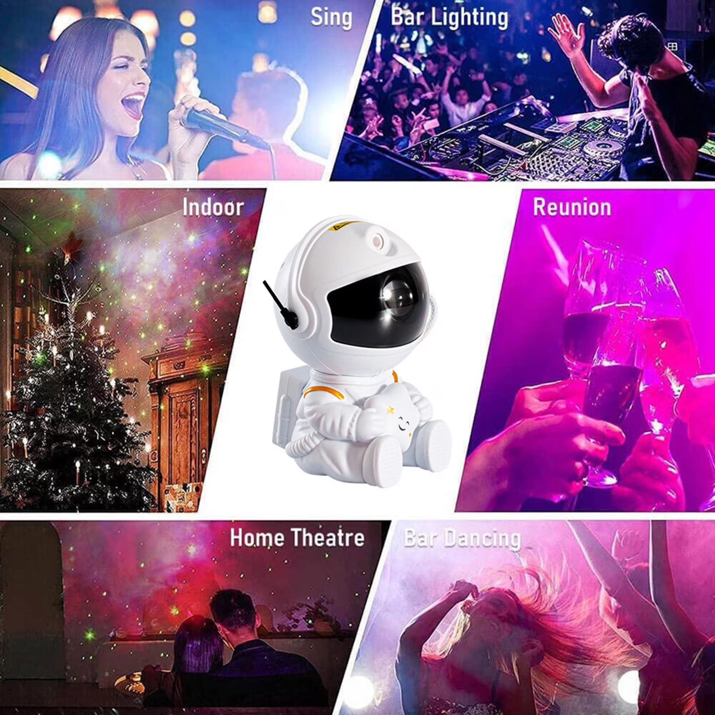 Astronaut Starry Night Light Projector For Aesthetic Room Decor Gift