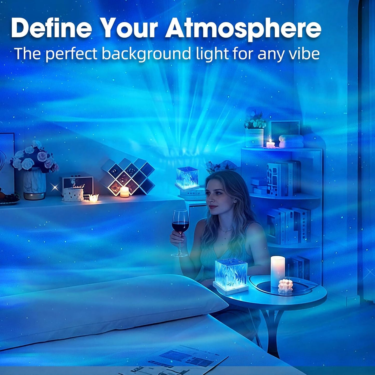 Northern Galaxy Light Aurora Projector, 16 Colors LED Ambient Lighting with Remote Control