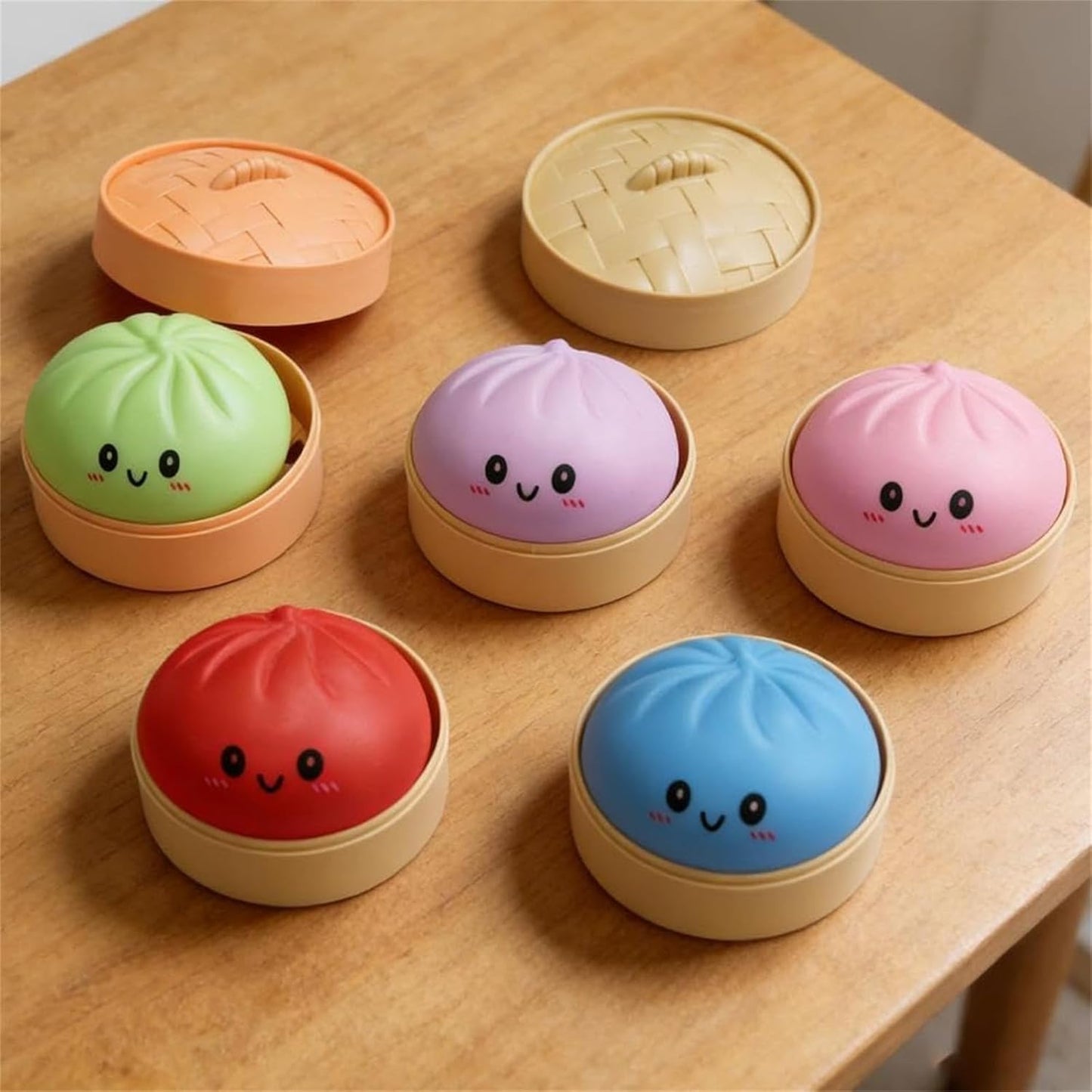 Mega Rainbow Dumplings Cute Fidget Toy, Soft Squeeze Stress Anxiety Relief Decompression Dough