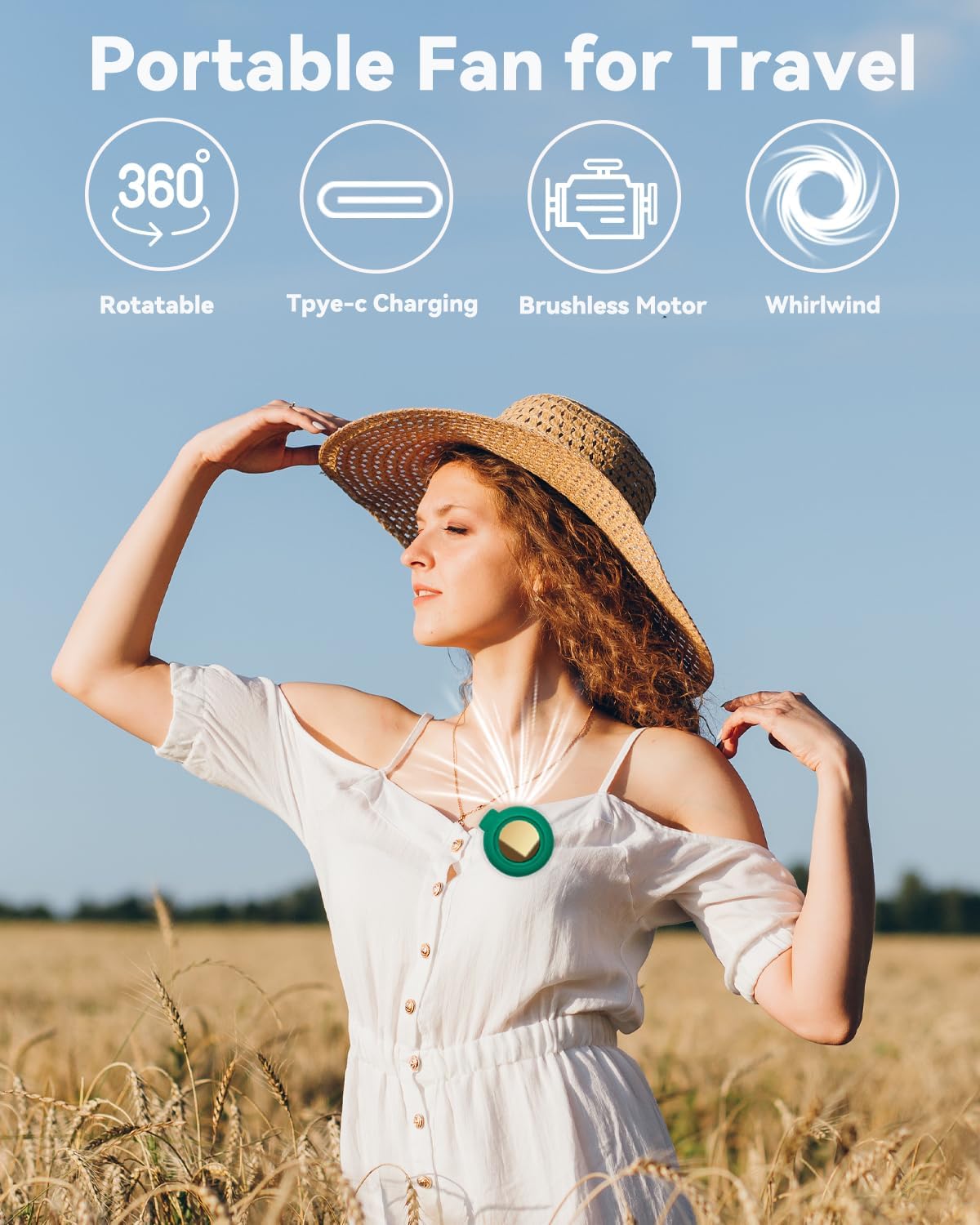 Portable Clip-On Fan – 360° Adjustable