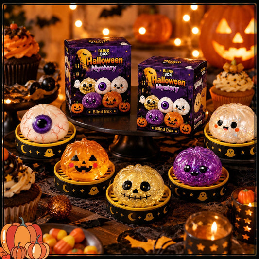 Halloween Ghost Squishy Toy Set, Cute Bao Bun Stress Relief Fidget Toys