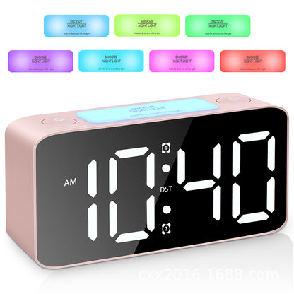 Loud Digital Alarm Clock for Heavy Sleepers – RGB Night Light & USB Charging