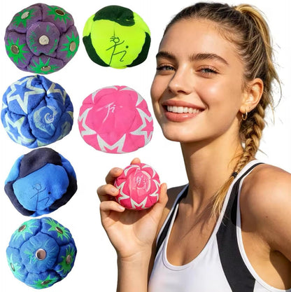 Classic Footbag 3 Pack with Pouch, Unique, Footbag Set with Signature Carry Bag