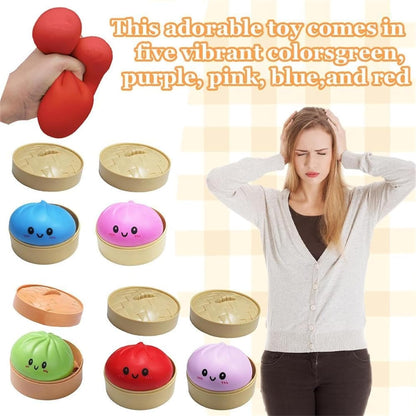 Mega Rainbow Dumplings Cute Fidget Toy, Soft Squeeze Stress Anxiety Relief Decompression Dough