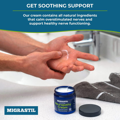 Basic Vigor Migrastil Neuropathy Relief Cream Extra Strength for Feet, Legs, and Hands