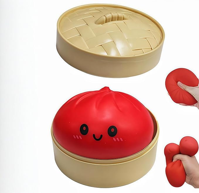 Mega Rainbow Dumplings Cute Fidget Toy, Soft Squeeze Stress Anxiety Relief Decompression Dough