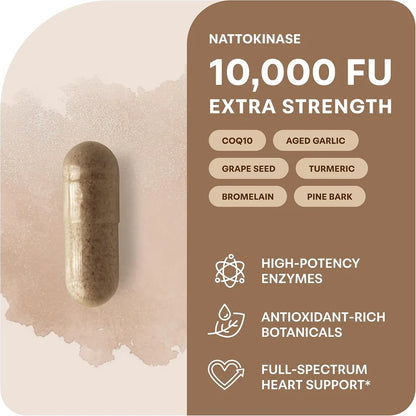 Nattokinase 10,000 FU – 240 Veggie Capsules