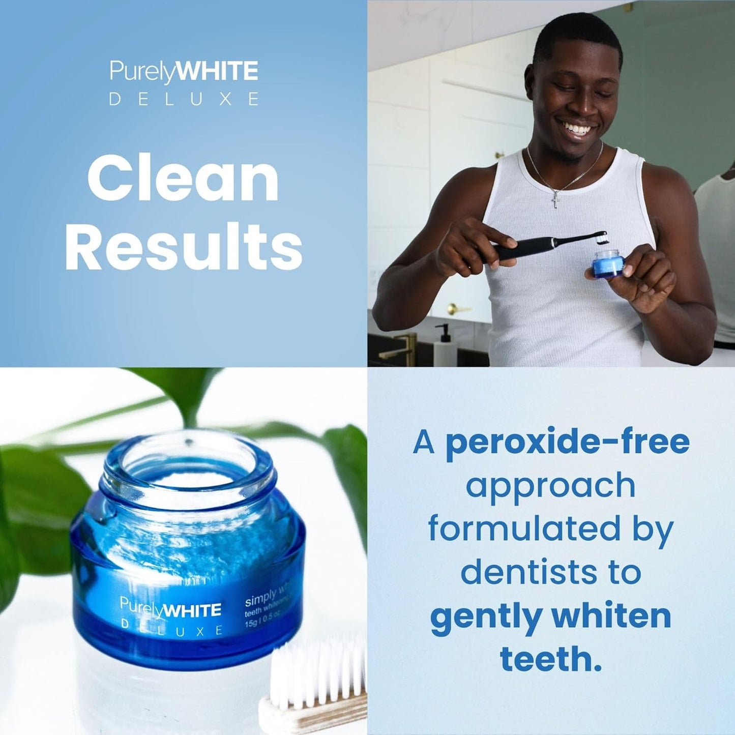 PurelyWHITE DELUXE, Whitening Powder - Removes Stains, No Sensitivity