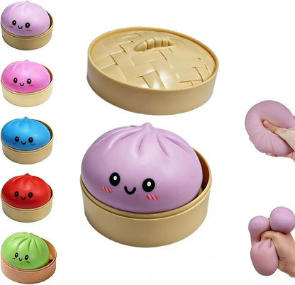 Mega Rainbow Dumplings Cute Fidget Toy, Soft Squeeze Stress Anxiety Relief Decompression Dough