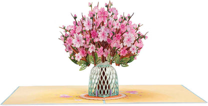 Paper Love Flower Bouquet Pop-Up Card – 3D Popup Greeting Card & Keepsake Paper Flowers Gift.