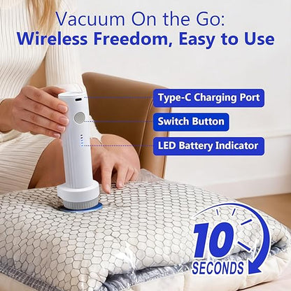 15-piece travel vacuum storage bag set with USB electric air pump-space-saving vacuum compression bags for clothing