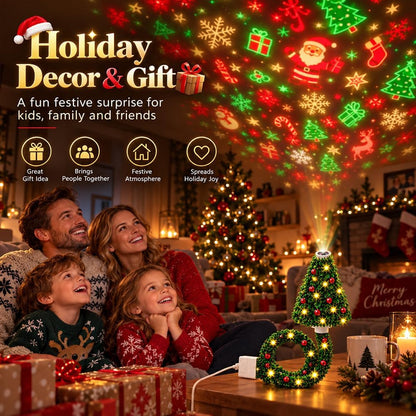 Christmas Projector Light, Plug and Play HD Christmas Projector