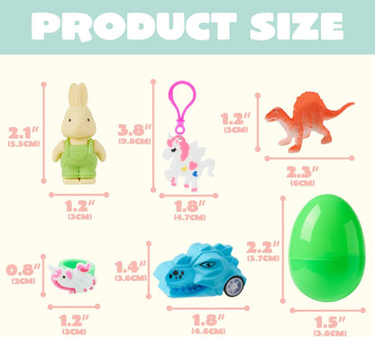 JOYIN 100 Eggs for Kids – Filled with Toys & Stickers, Perfect for Egg Hunt, Basket Stuffers & Classroom Gifts