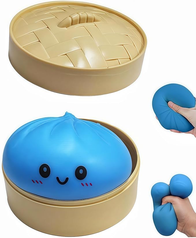 Mega Rainbow Dumplings Cute Fidget Toy, Soft Squeeze Stress Anxiety Relief Decompression Dough