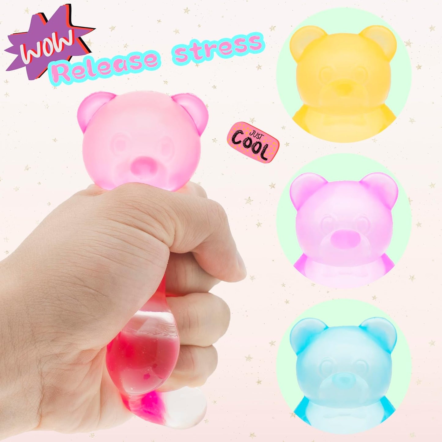 Gummy Bear Toy, Sugar Filled Squishy Toys for Stress Relief
