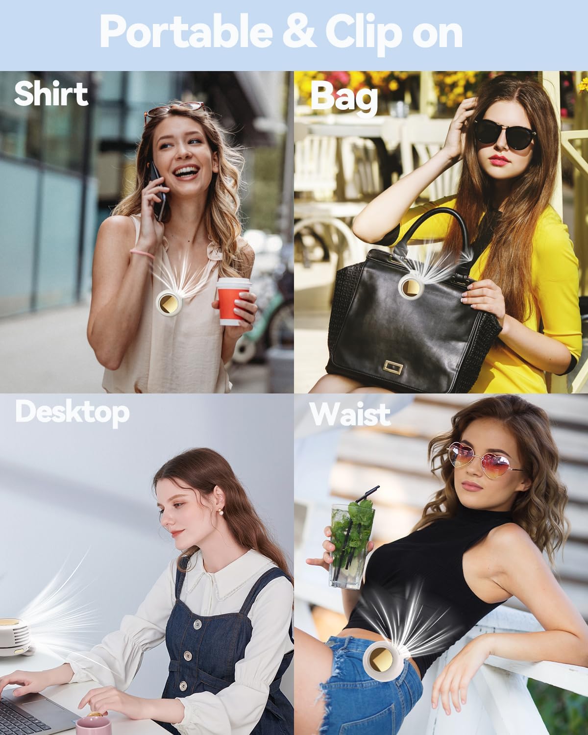 Portable Clip-On Fan – 360° Adjustable